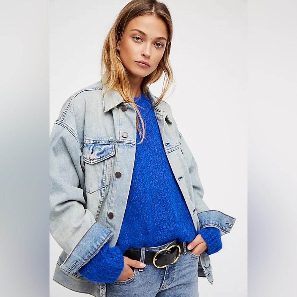 Free People Denim Trucker Jacket Sz XS/S